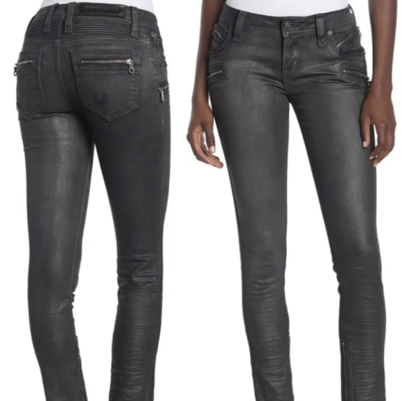 Rock Revival Denim - Rock REVIVAL - Skinny Jeans Coated Moto Camille size 24
